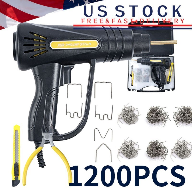 Upgrade Plastic Welder Soldering Hot Stapler Bumper Repair Welding Gun 1200Nails