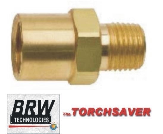 Western AW-15A RH B-size inert gas Argon Fitting x 1/4 Pipe Thread / A-404