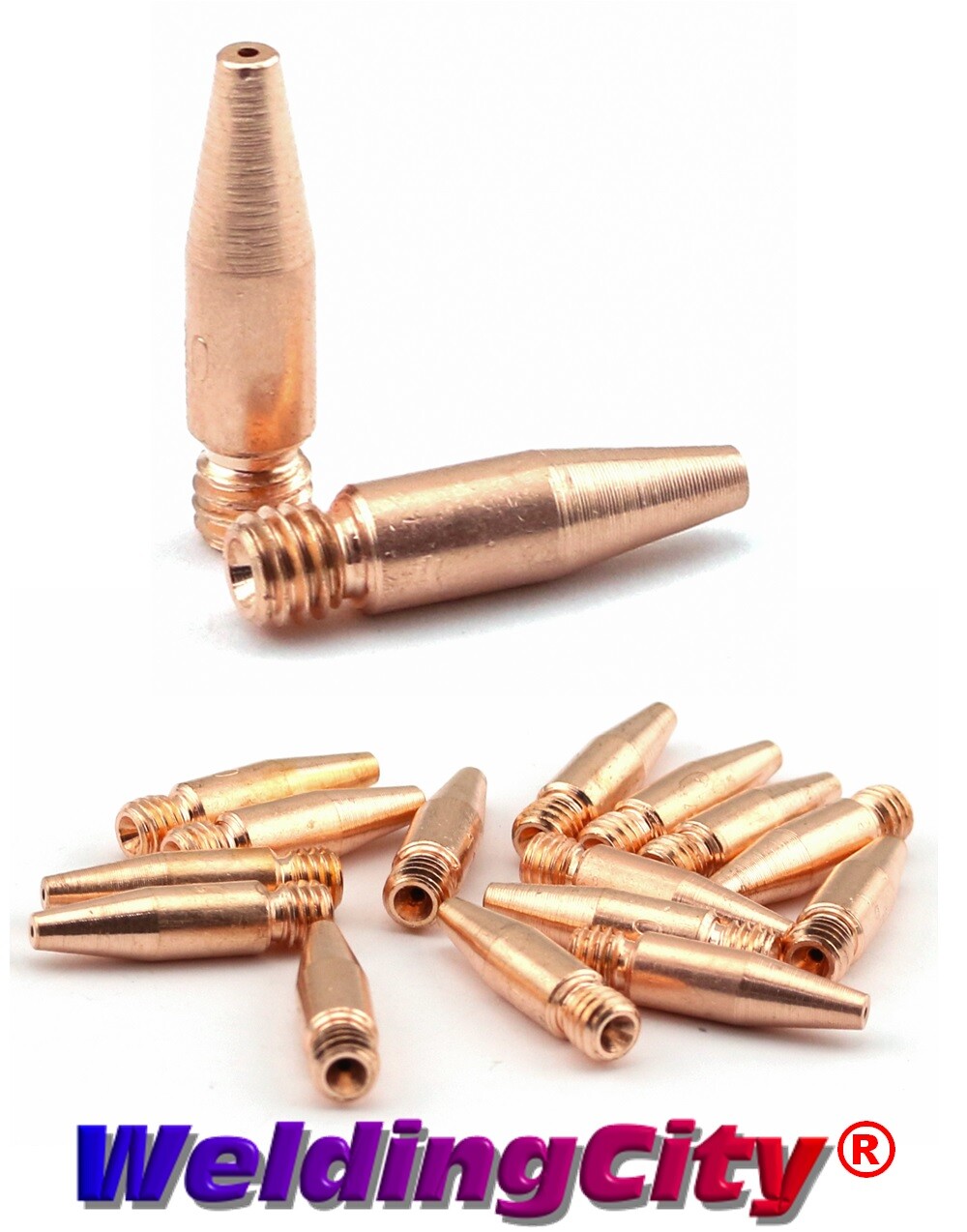 WeldingCity® 25-pk MIG Welding Gun Tapered Contact Tip 11T-45 for Lincoln Tweco