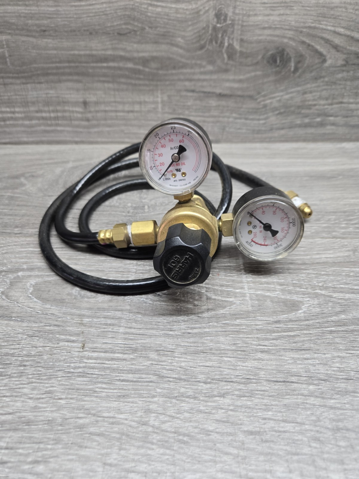 Harris Model 601 Flowmeter Flow Gauge Regulator With Hose