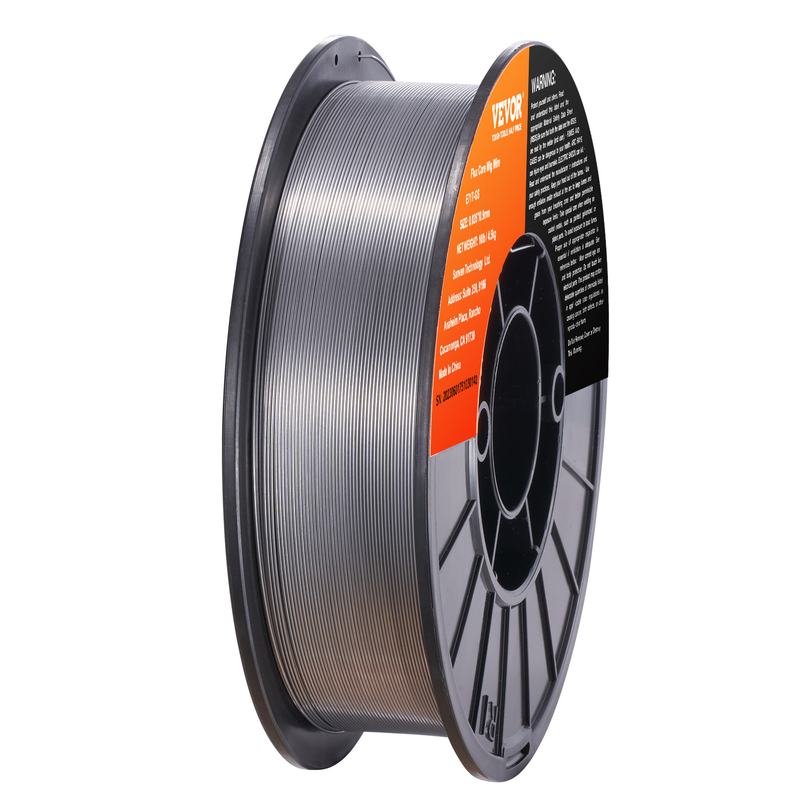 VEVOR Flux Core MIG Welding Wire E71T-GS 0.035″ 10LB Gasless Mild Steel MIG Wire