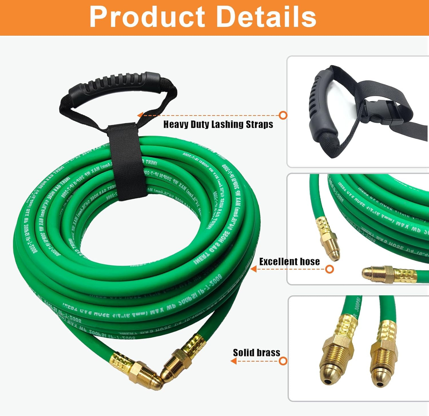 100FT Argon Gas Hose, Inert Gas Welding Hoses for MIG/TIG Welding Regulator, Arg