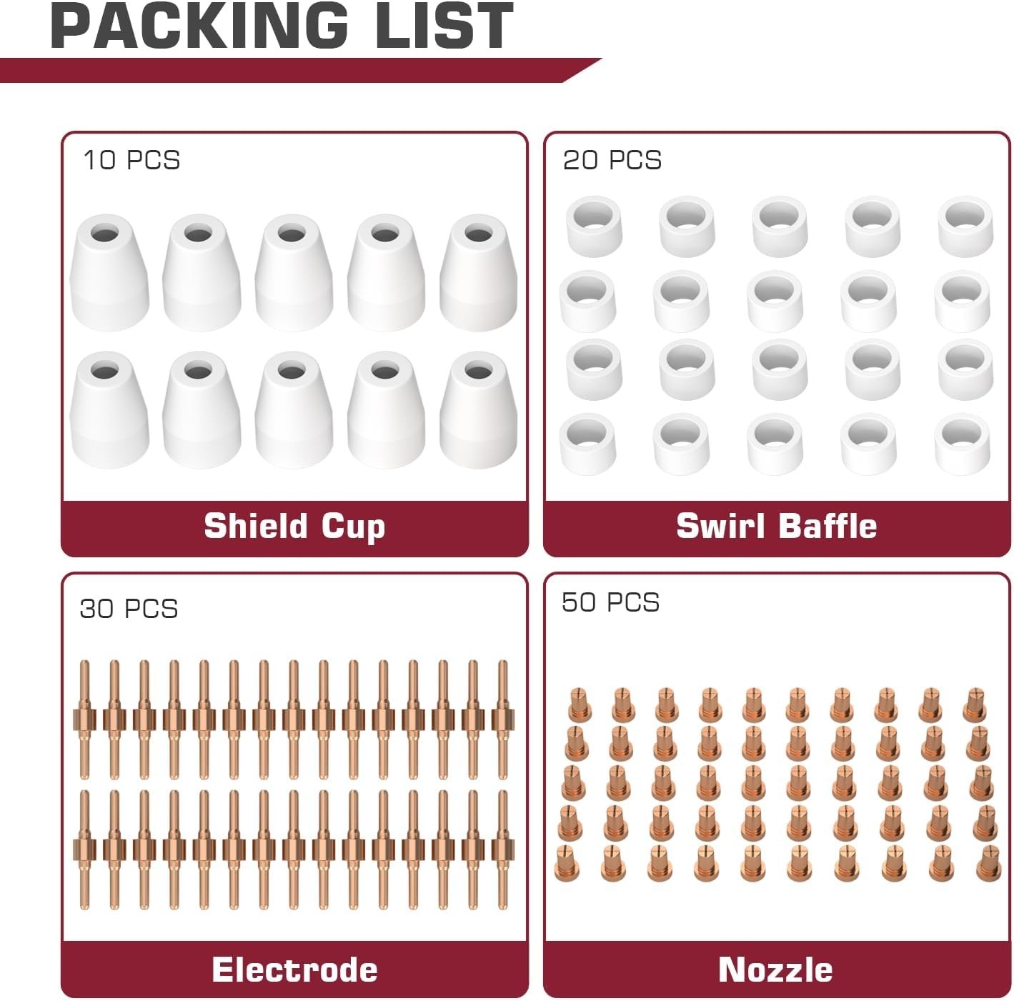 PT31 Plasma Cutting Consumables Fit CUT-45 CUT-50 CT-312 MP with Plasma Cutte…