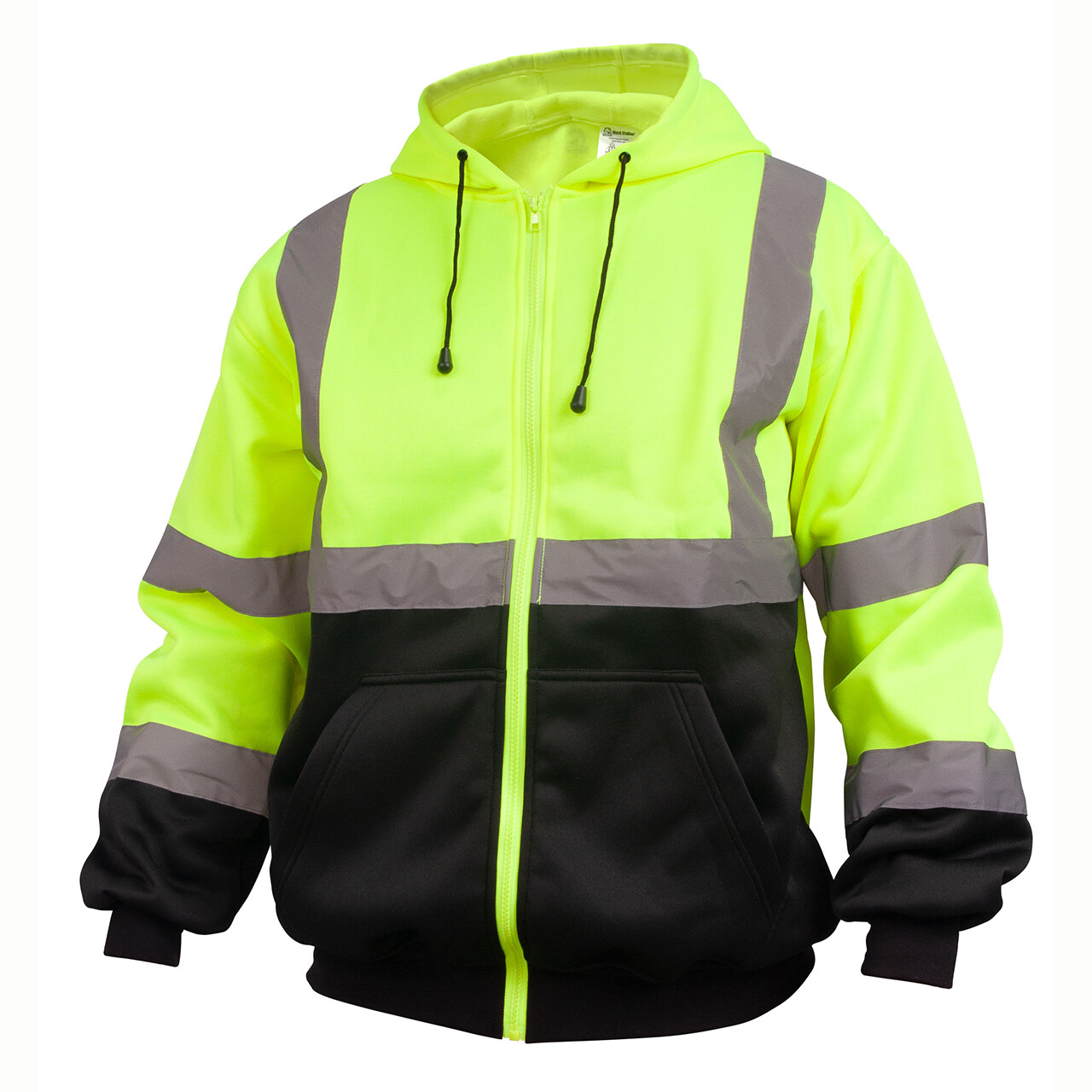 Black Stallion JS3050-LB2XL Hi-Vis Class 3 Poly Fleece Hooded Sweatshirt,
