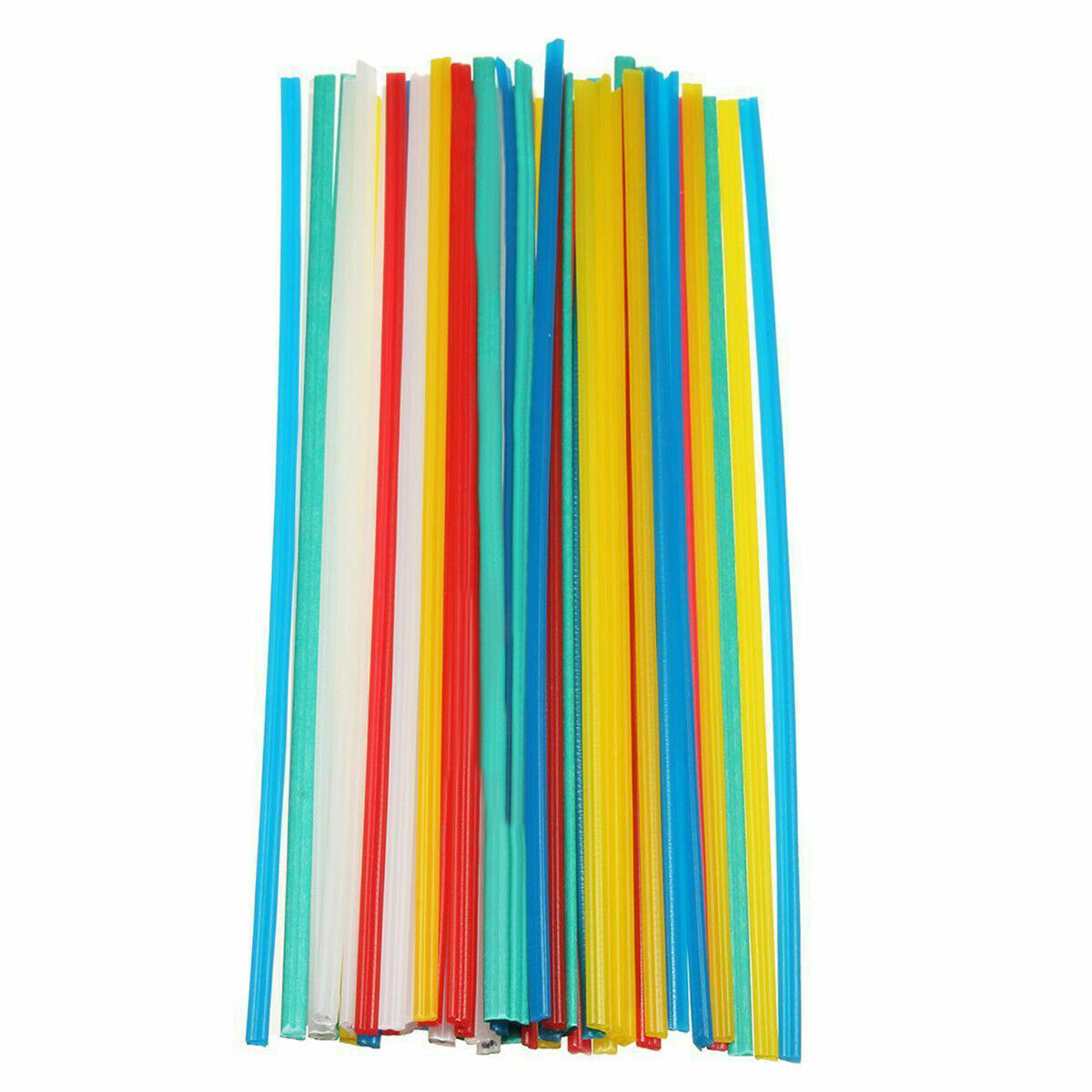 50x Blue/Yellow/White/Red & PVC Green Plastic Welding Rods Welder Sticks