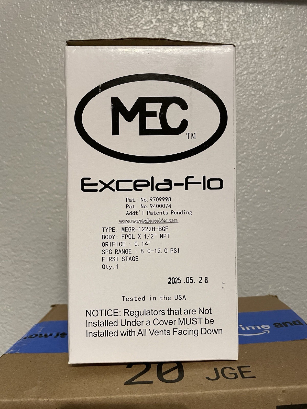 3pcs Excela-Flo MEGR-1222H-BGF Compact First Stage LP Regulator 10 PSI