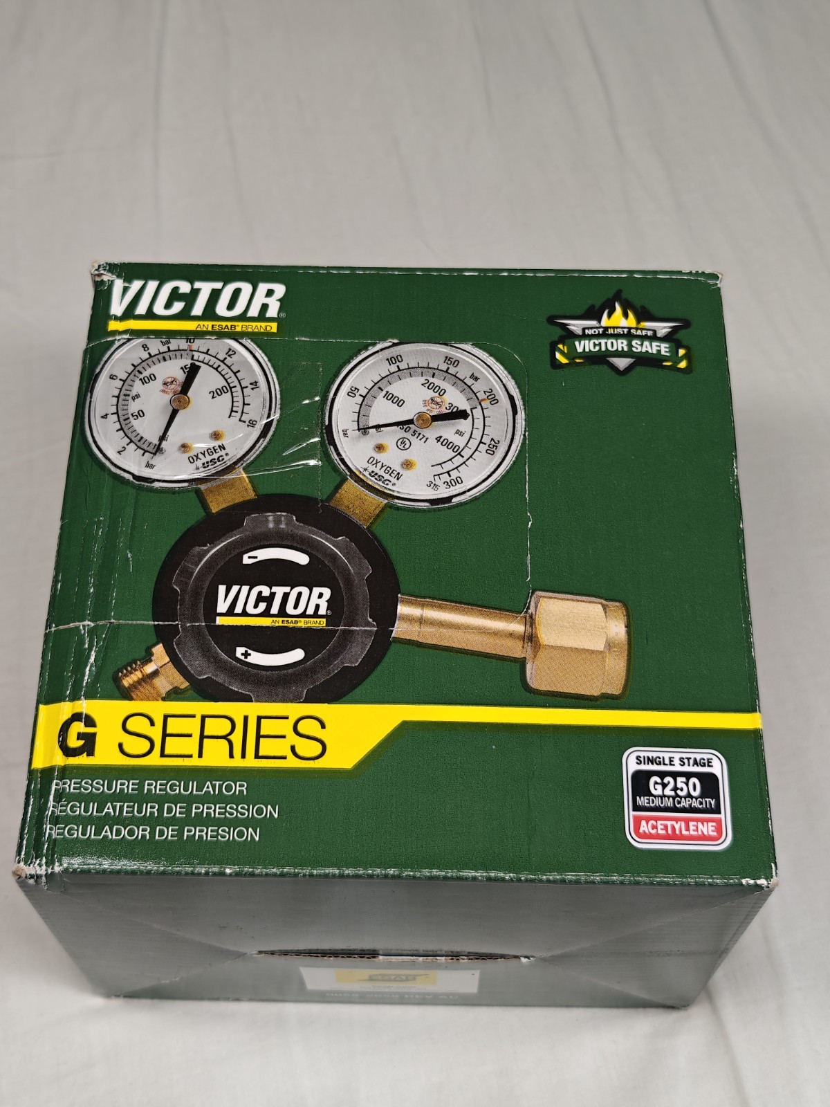 Victor G250-15-510 Acetylene Regulator Single Stage Medium Duty 0781-9405 CGA…