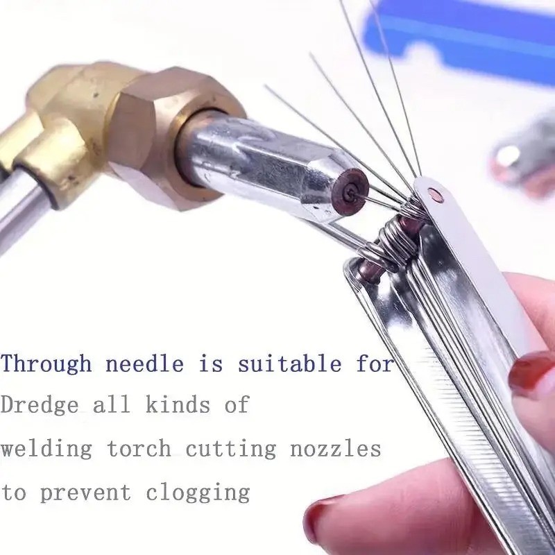 Blue Metal Shell 13 in 1 Welding Torch Nozzle Tip Cleaner For Welder Soldering