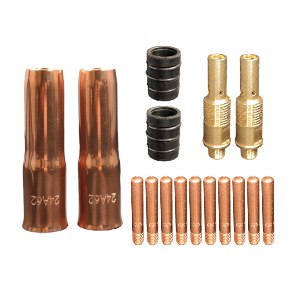 16 pcs .030″ kit MIG Welding Contact Tips 24A Nozzle 52FN Diffuser for Tweco