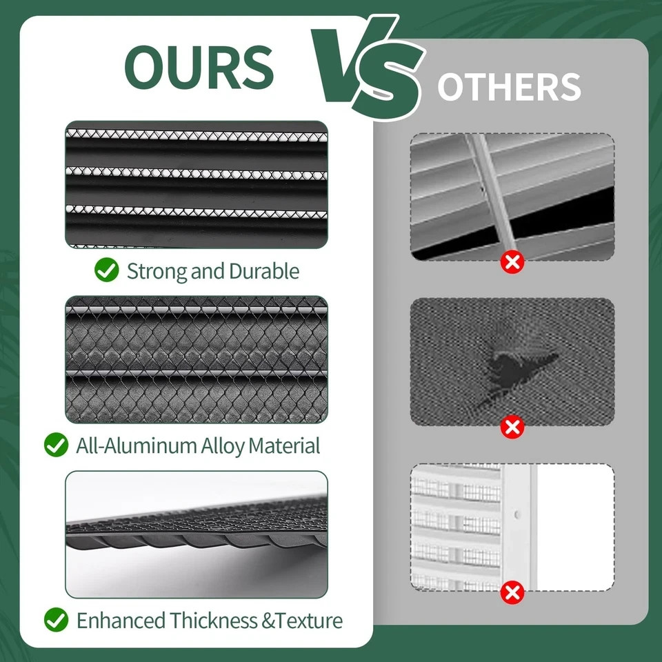 (Black 1 Pack 10″ x 10″Inch) Gable Vents, Aluminum Walls, Lofts, Garages etc …