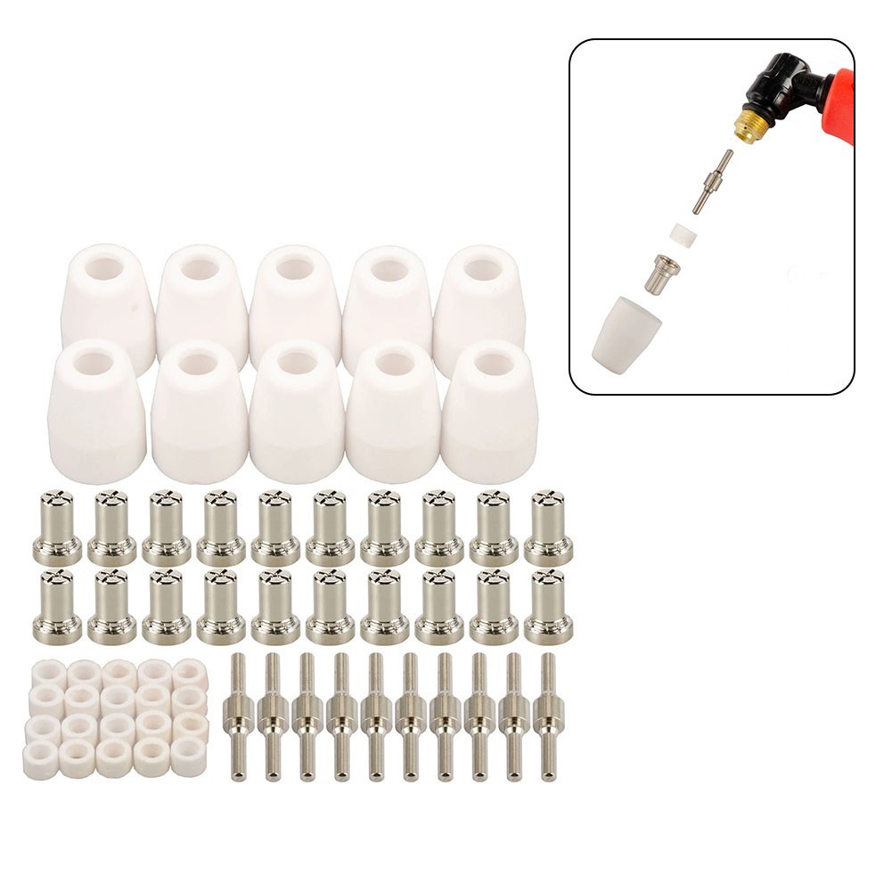 Plasma Cutter Torch 10pcs Electrodes 10pcs Shield Cups 20pcs Nozzles Brand New
