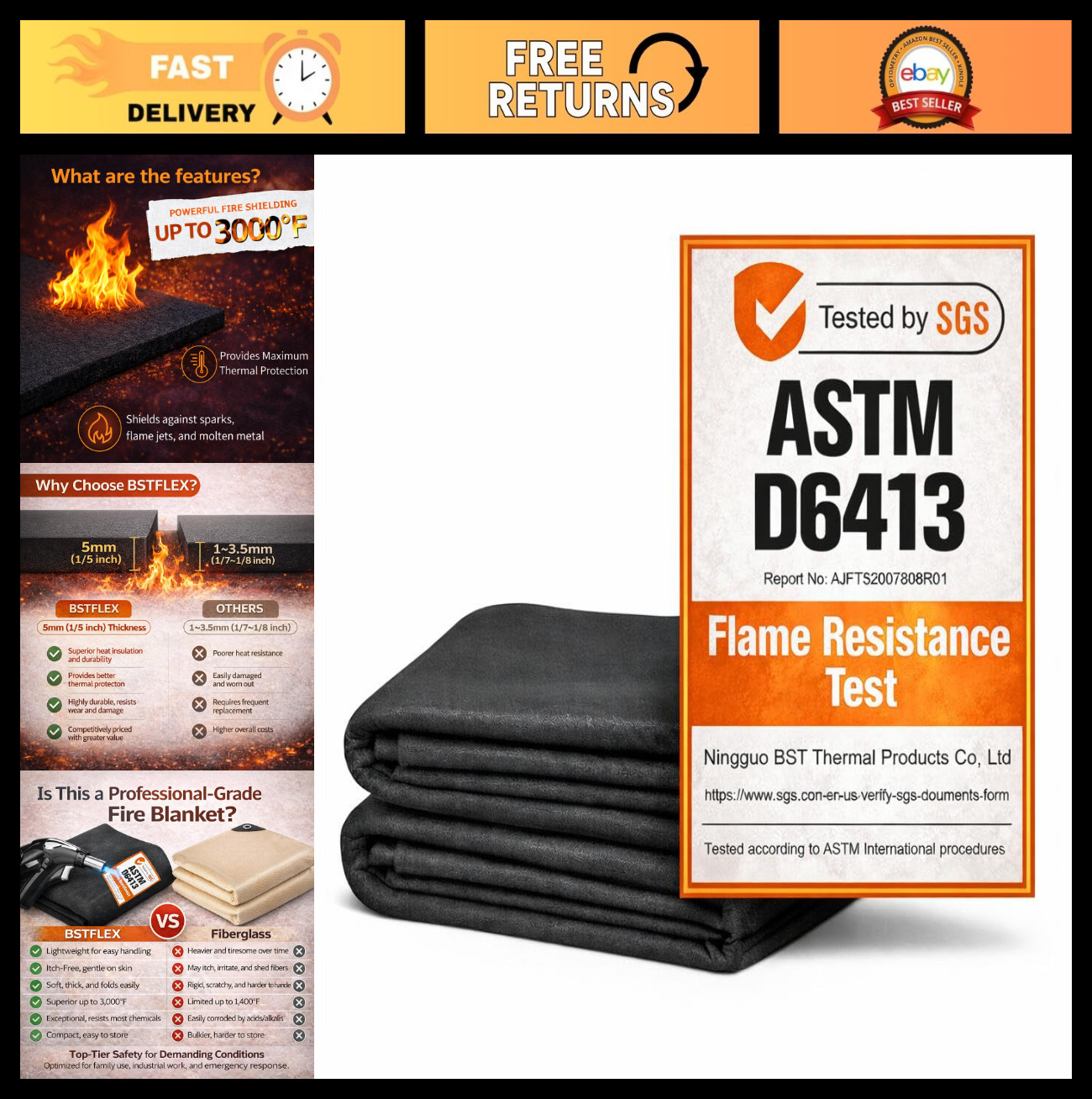 Fireproof Welding Blanket & Soldering Mat 20×36″ – 2 Pack, Flame Retardant Heat