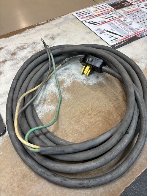 USED Miller Electric Vintage 220 Volt input Cord assembly 8/3 cable 23 feet
