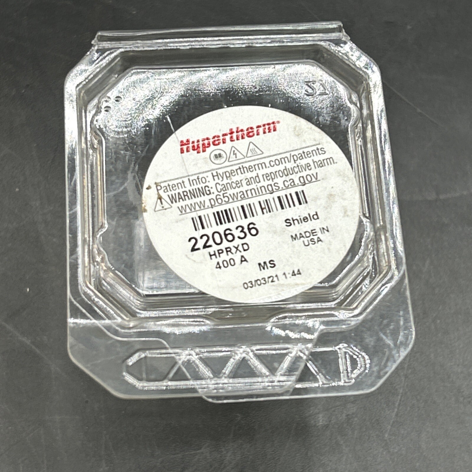 Genuine Hypertherm 220636 HPRXD Shield 400A See Pics 30 Day Warranty