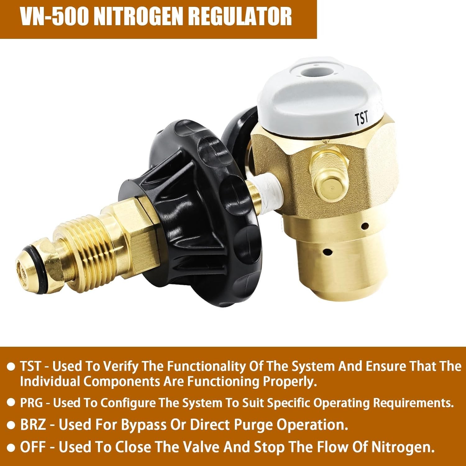500psi Nitrogen Regulator for Leak Testing VN-500