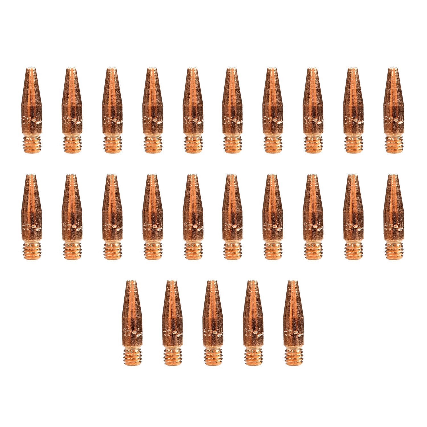 25 pcs 11T-45 .045″ Tapered Contact Tips for Tweco Mini #1 Lincoln 100L MIG Guns