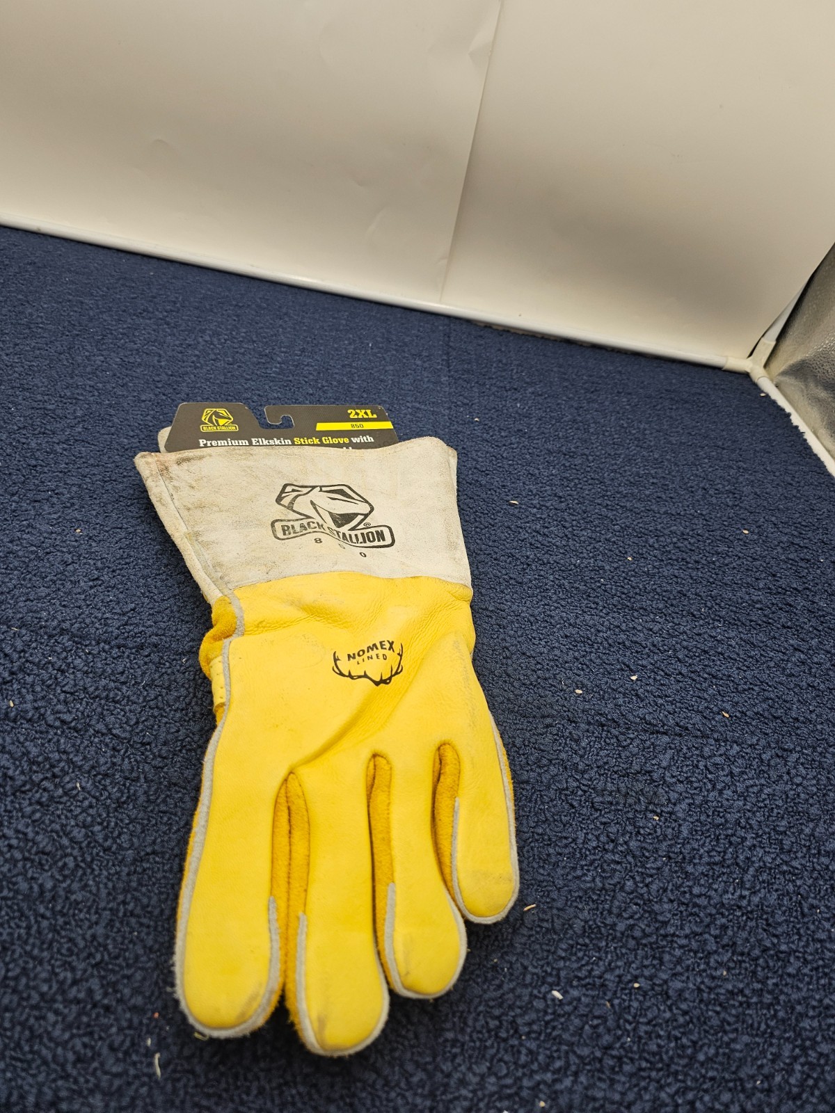 (1 PAIR) Revco Black Stallion 850 Elkskin Stick Welding Gloves (2XL)