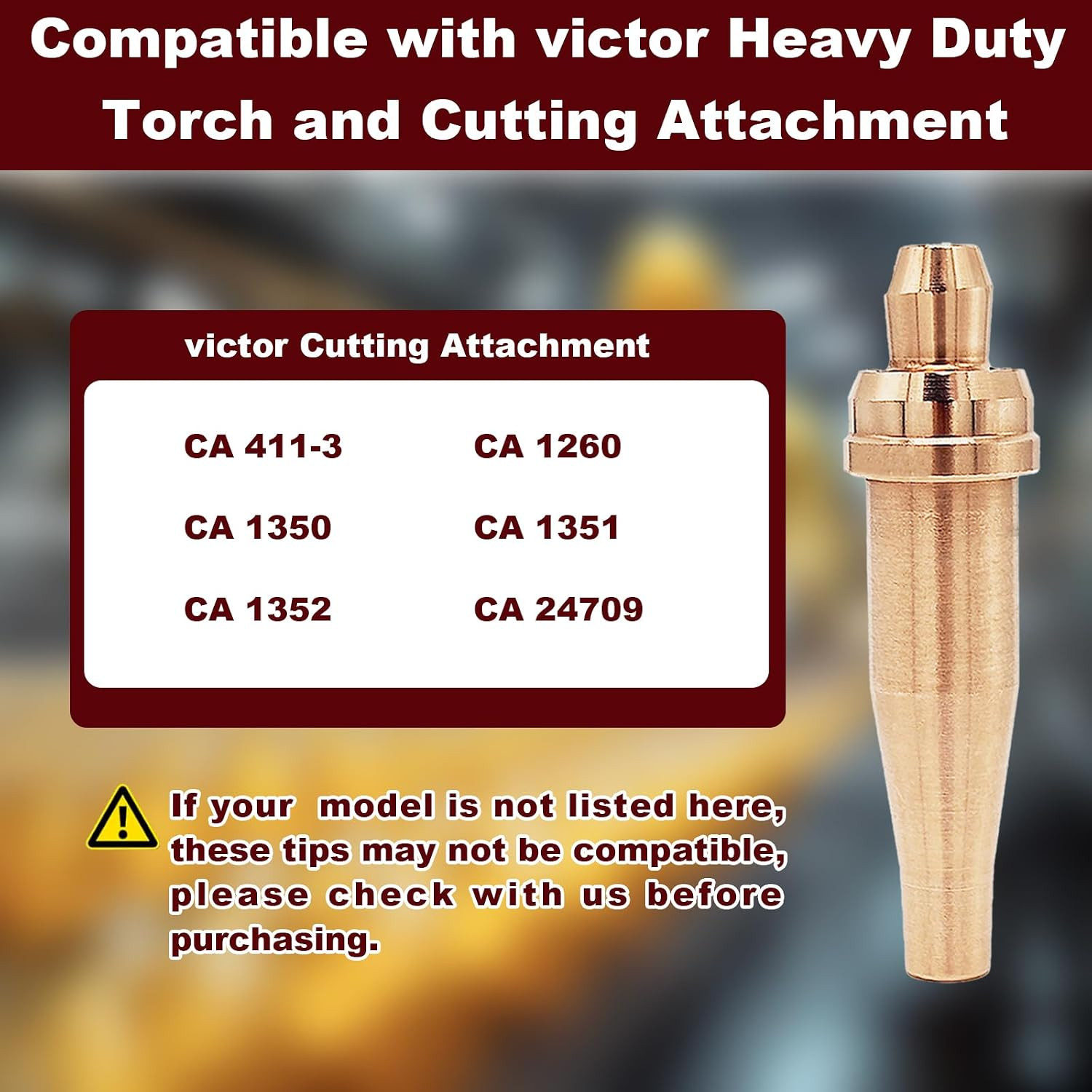 3-101 Series Acetylene Cutting Torch Tips Size 0-3, Fit for Victor Duty Torch: C