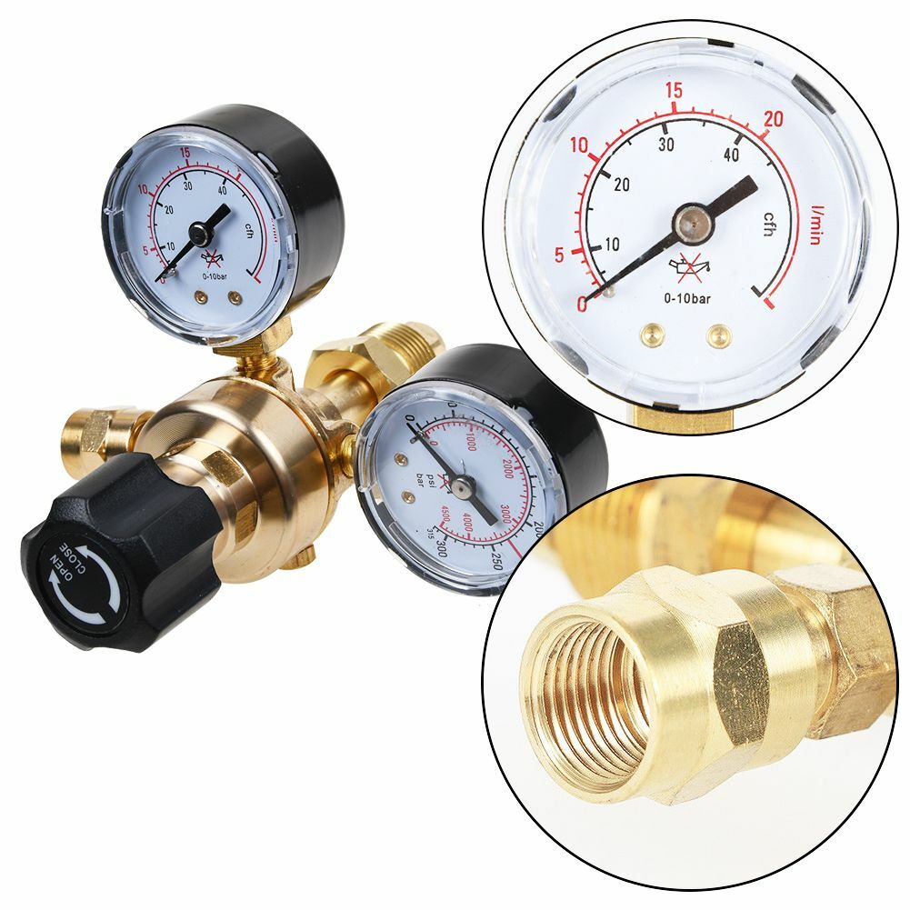 Argon CO2 For Lincoln Mig Tig Flow Meter Welding Regulator Welder Gauge Gas+Hose
