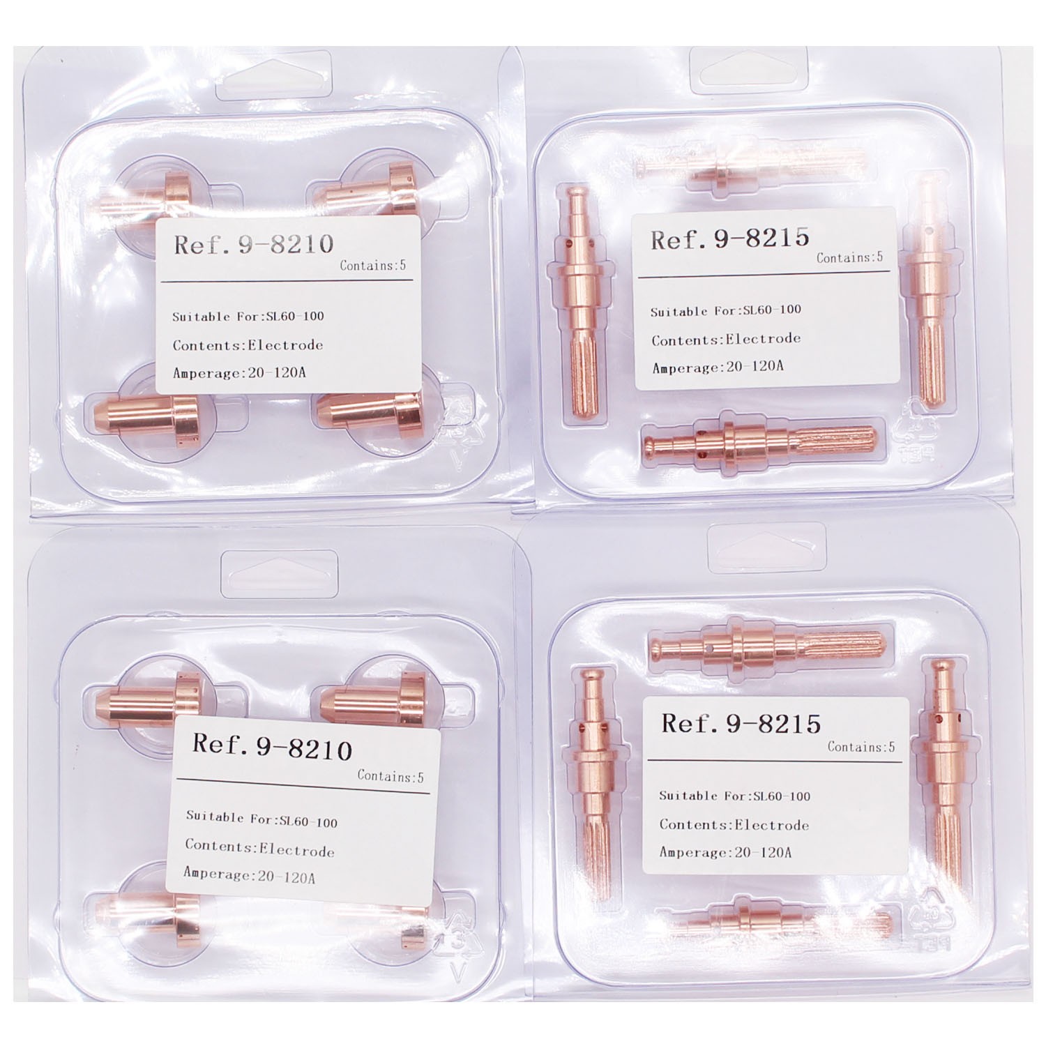 20Pcs 60A Plasma Consumables for Thermal Dynamics SL60-SL100 PK20 9-8215 9-8210