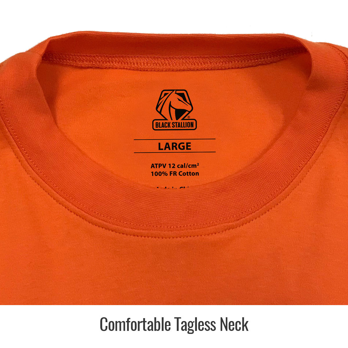 Revco Black Stallion Orange 7 oz. FR Cotton Knit Long-Sleeve T-Shirt Size 2XL