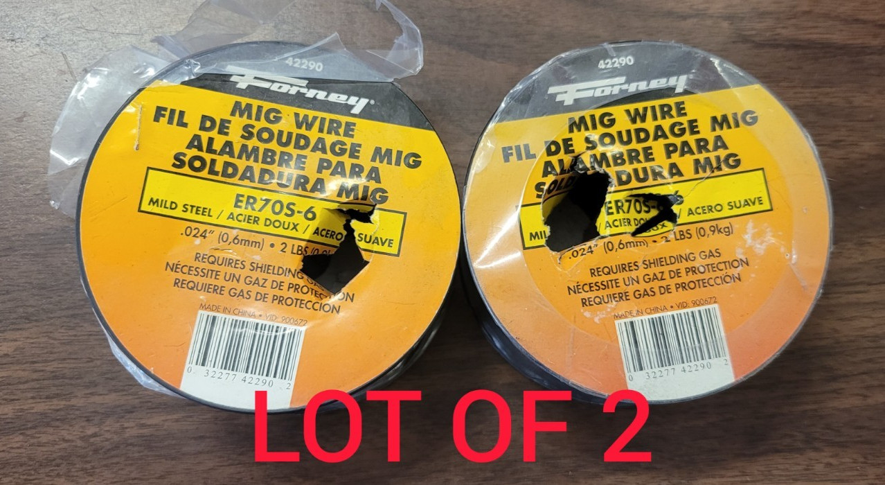 Forney ER70S-6 Mig Welding Wire .024 Mild Steel for Shielding Gas 2 lb 42290