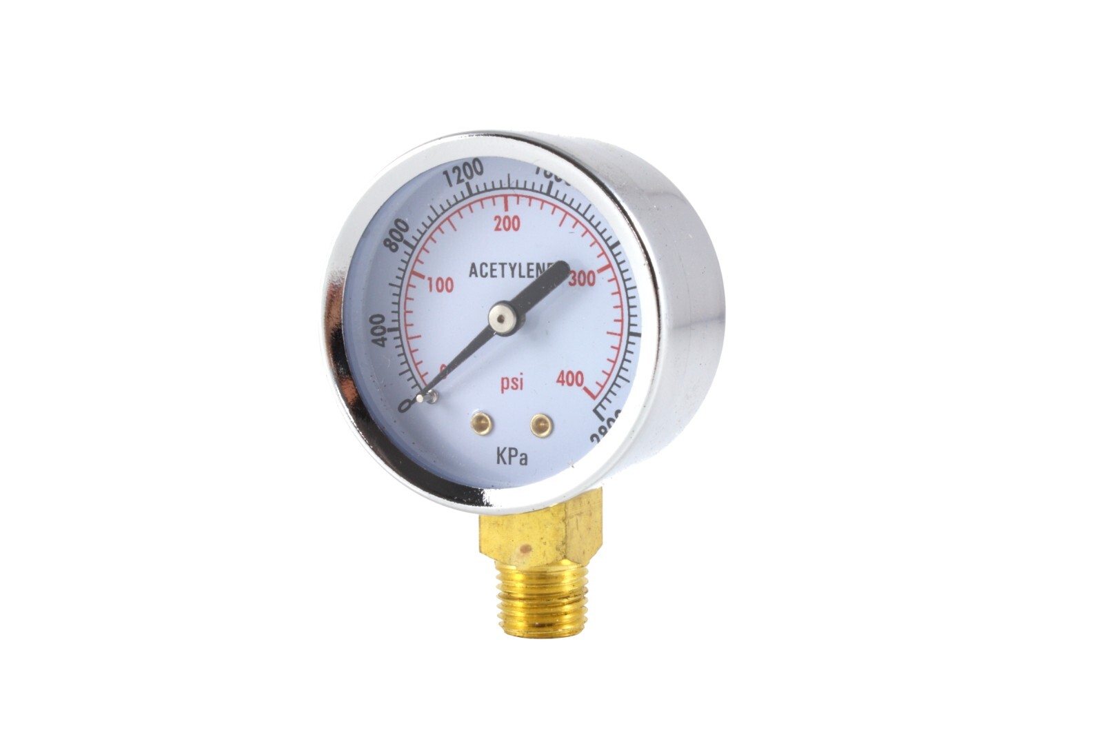 High Pressure Gauge for Acetylene Regulator 0-400 psi – 2 inches – 1/4″ NPT