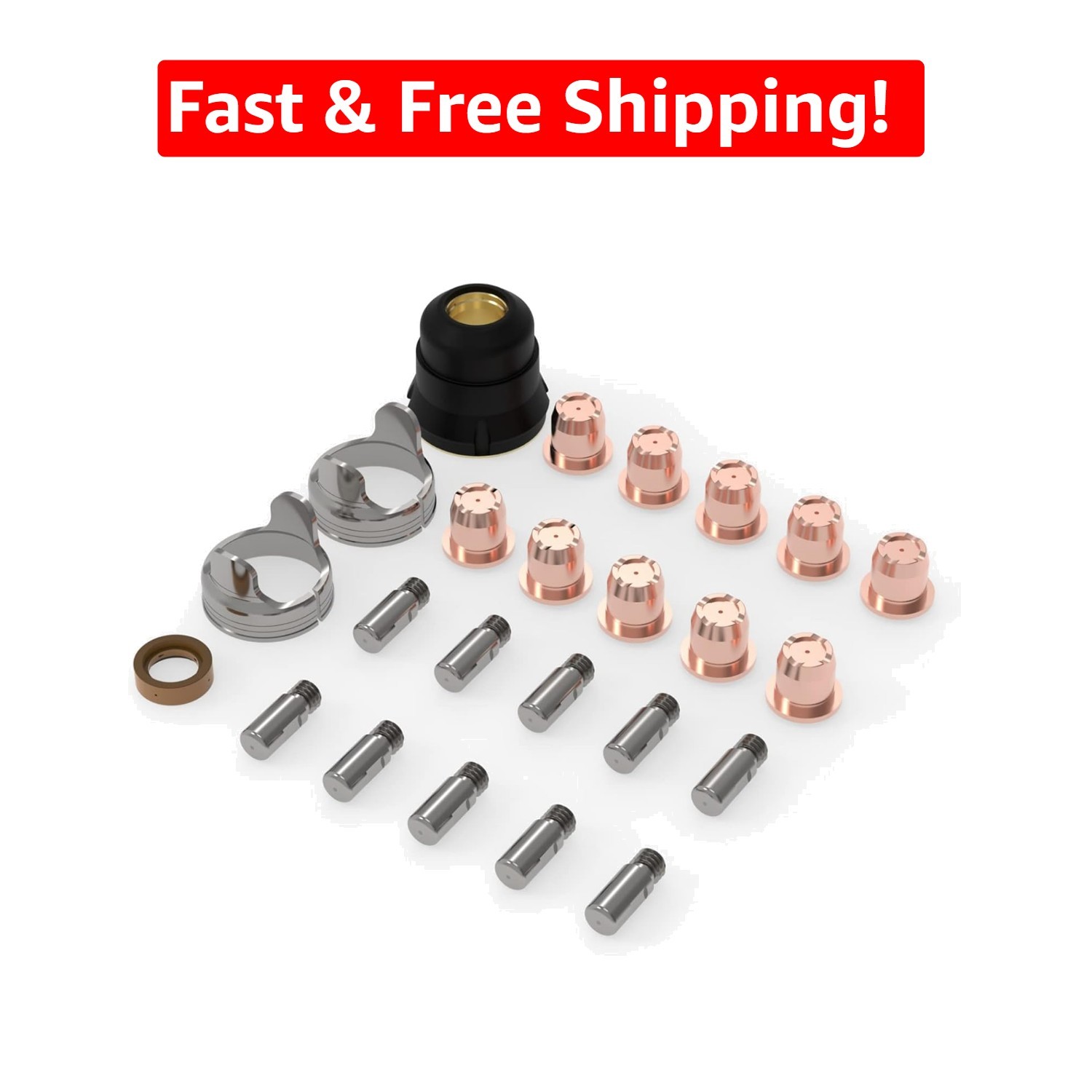 24pcs Expert Plasma Cutting Consumables Set for Enhanced Precision Cutting