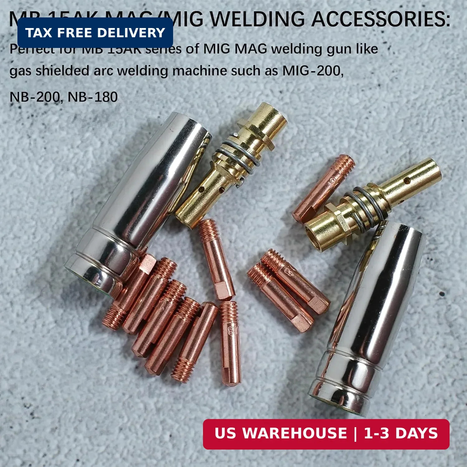 MIG Welder MB15 AK MIG Welding Gun Accessory Kit 14 PCS Contact Tip .024” 0.6MM