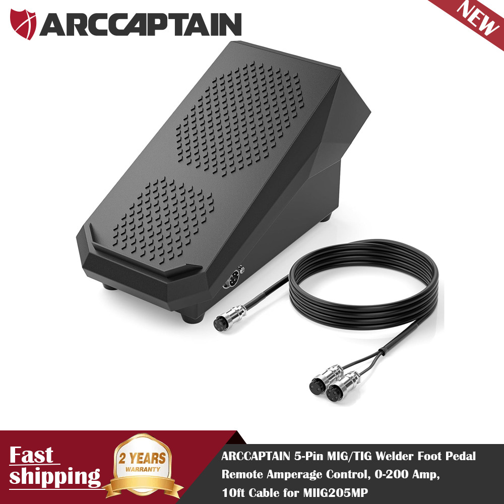 ARCCAPTAIN TIG 5-Pin Welding Foot Pedal for ARCCAPTAIN MIG205 MP 10 Feet Cable