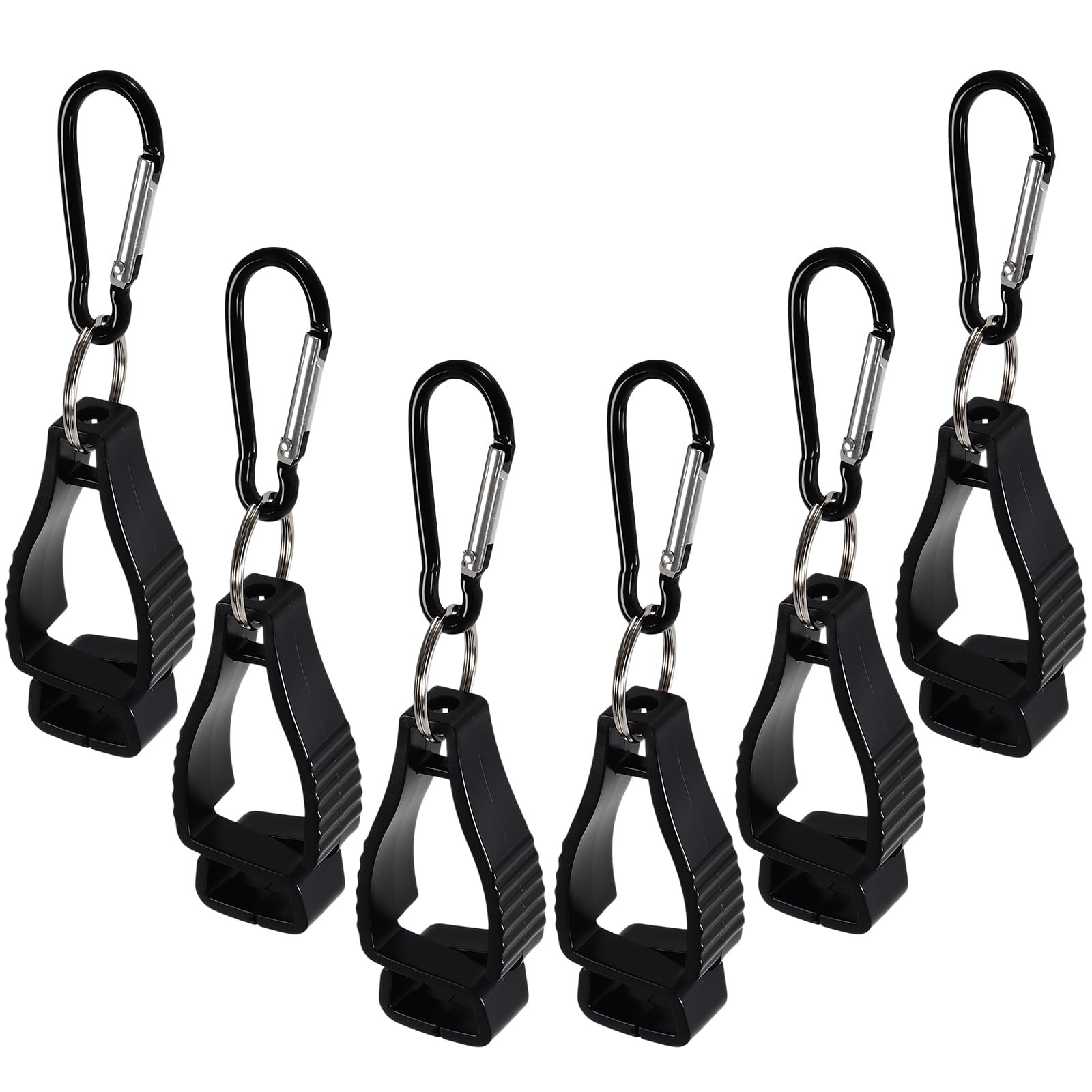 NEATABY 6 Pack Black Plastic Glove Clips, Work Glove Holders for Duty Belt, C…