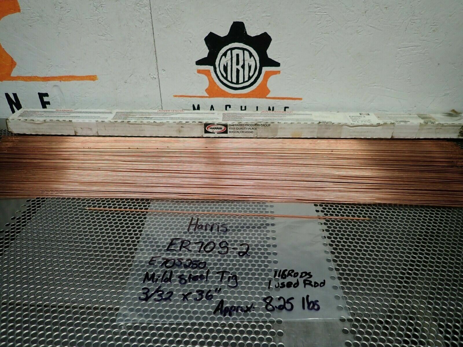 Harris ER70S-2 E70S250 Mild Steel Tig 3/32×36″ (115 Rods Approximately 8.25lbs)