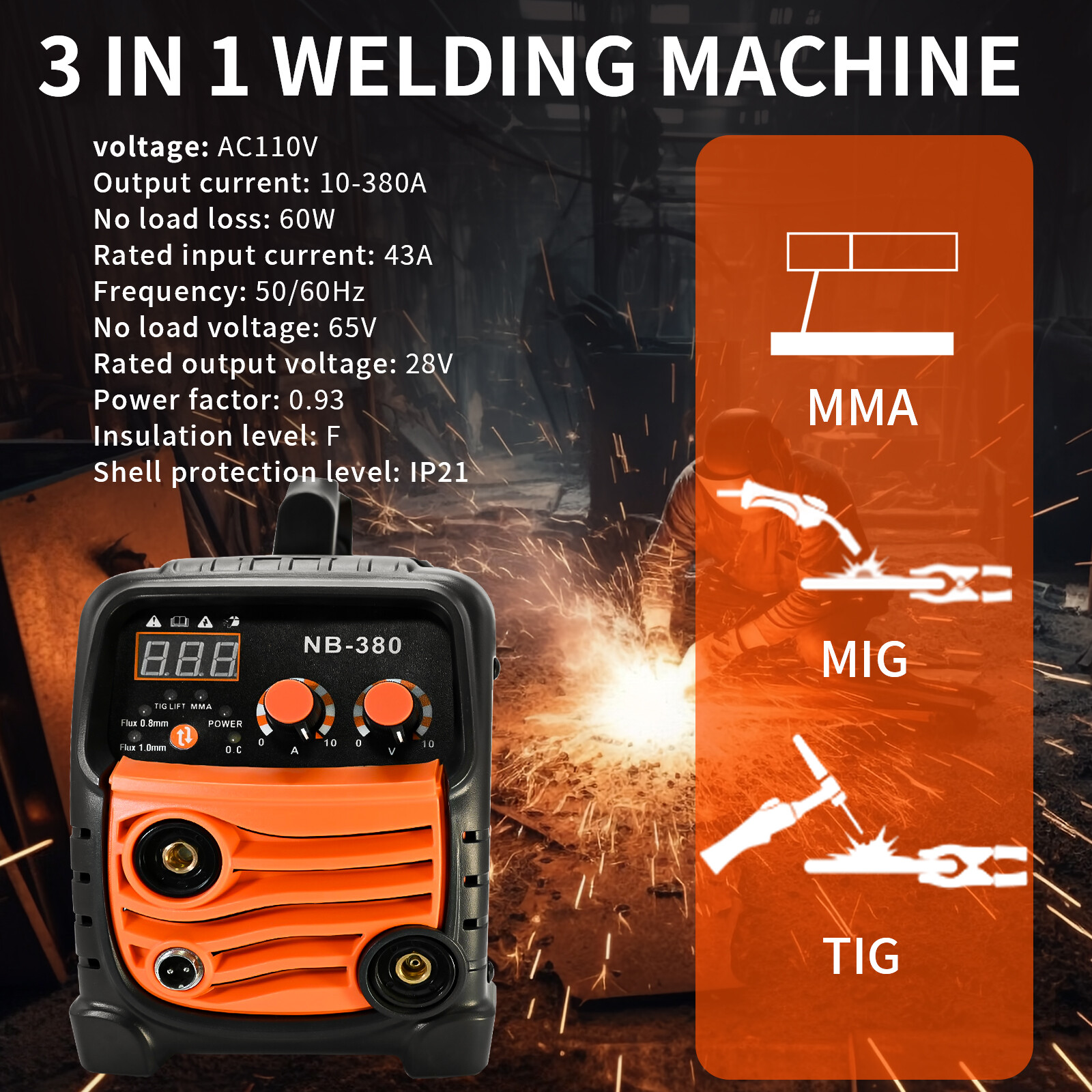 AC110V 50/60Hz small welding machine performance 3.6Ft/1.2M Cutting tools new