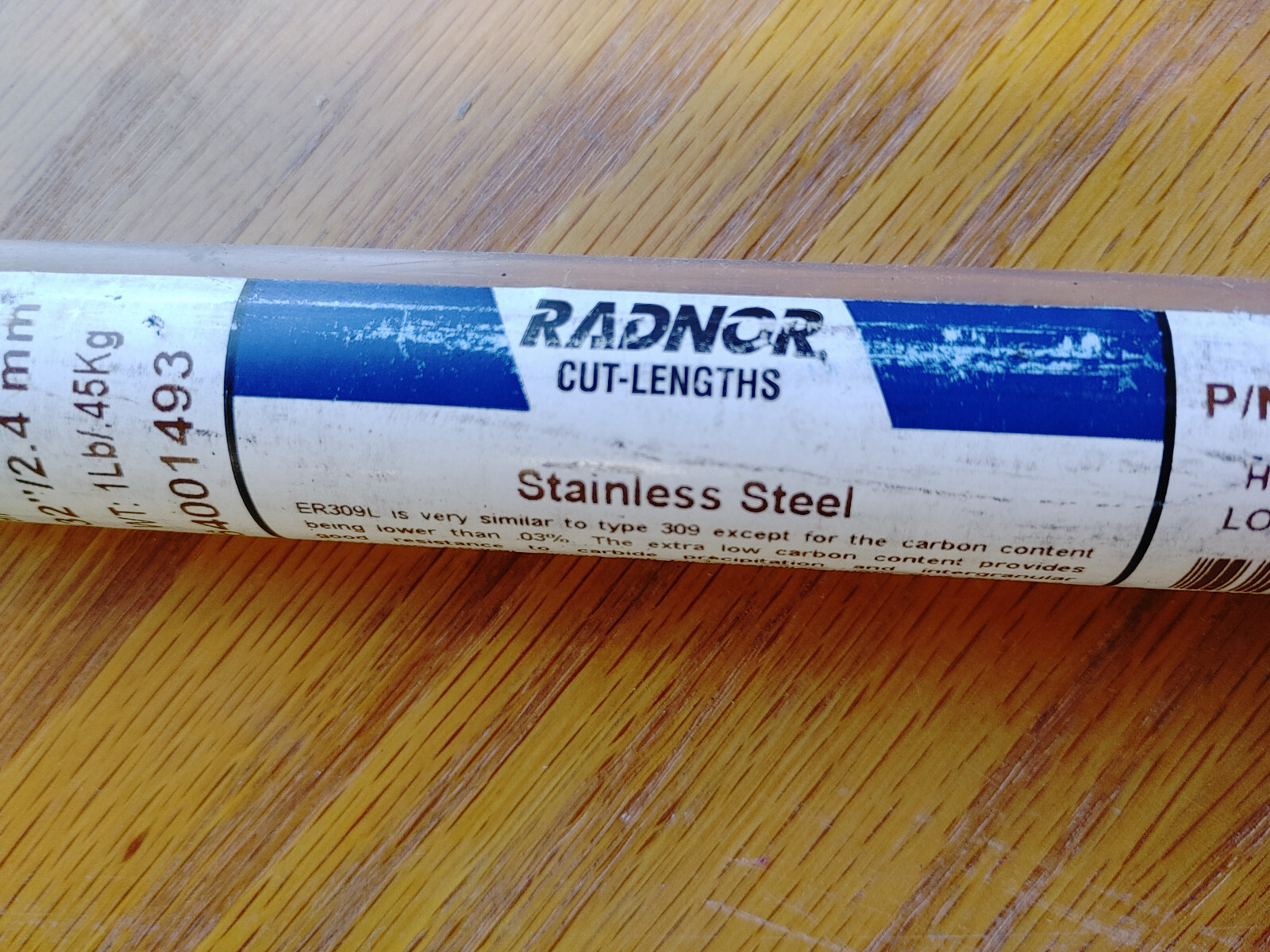 Radnor 64001493 3/32″ X 36″ ER309/309L ER309L Stainless Steel TIG Rod 1lb (T1CE)