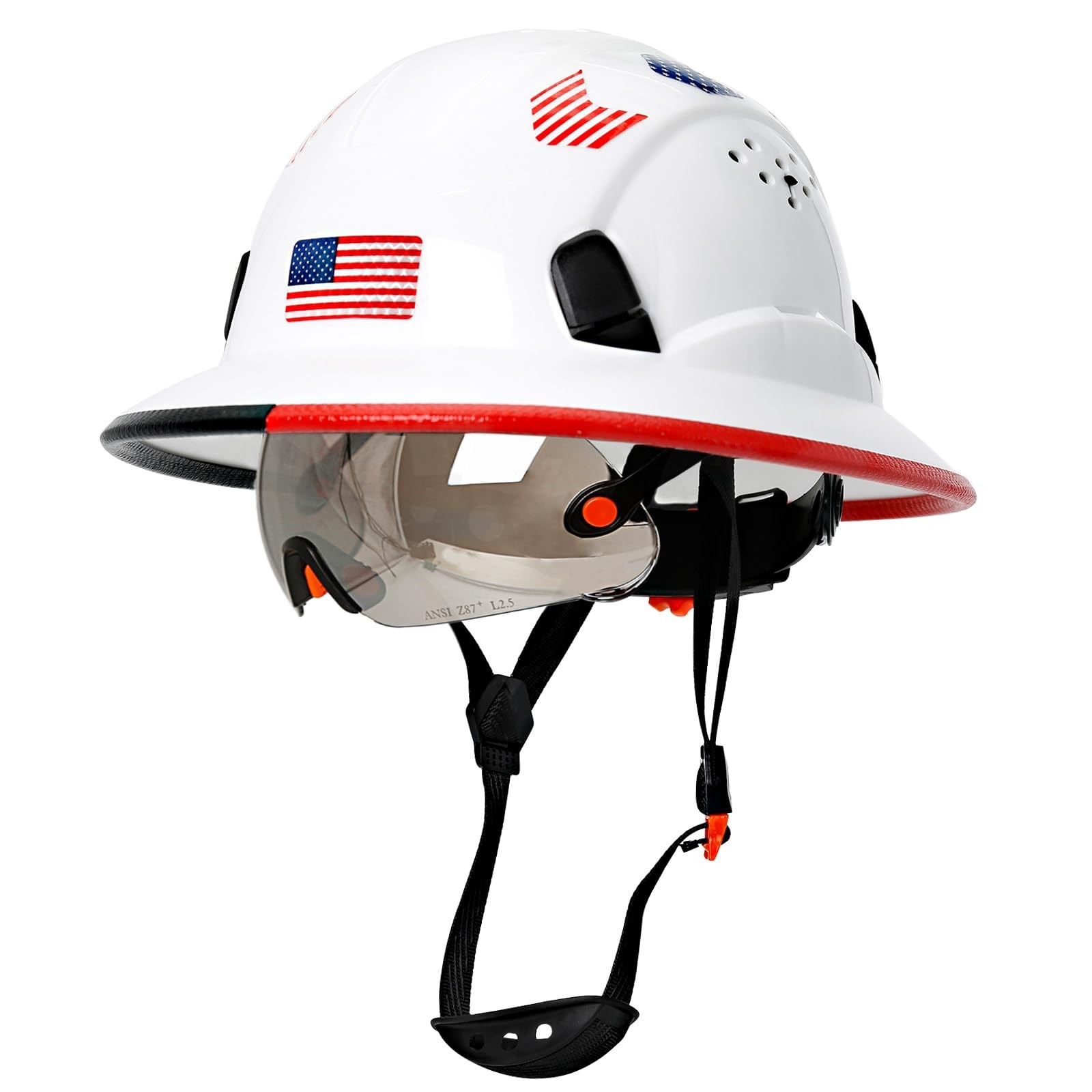Full Brim Hard Hats with Visor Construction OSHA Approved – Vented Hard Hats …