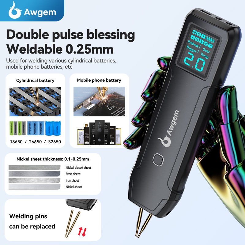 Portable Spot Welder Handheld Welding Machine 18650 Battery Pack / Nickel Strip
