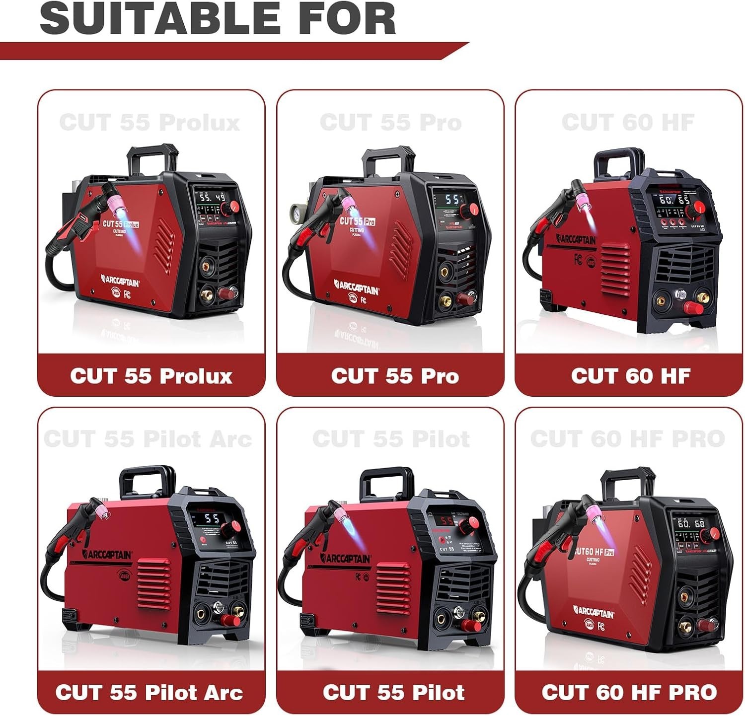 50Pcs .040” Consumables for Plasma Cutter Torch