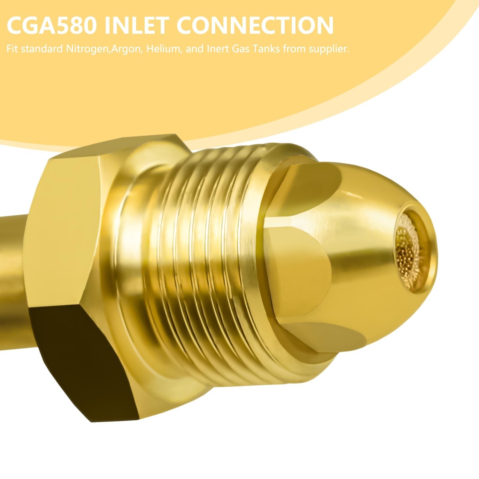 Nitrogen Regulator with 0-800PSI Delivery Pressure, 6.6Ft Hose CGA580 Inlet C…