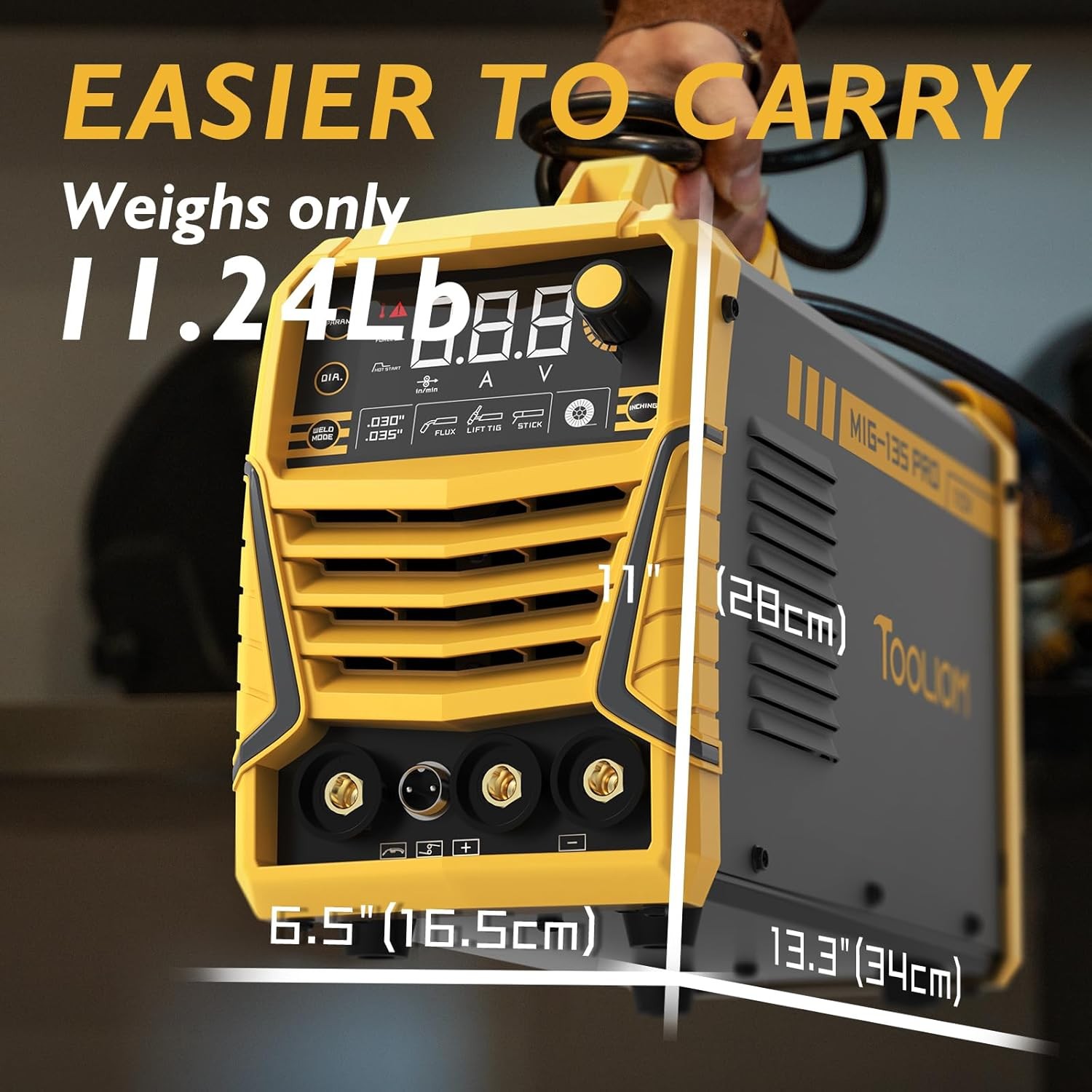 135A Gasless Flux Core 110V Flux MIG/Lift TIG/Stick 3 in 1 Welding Machine IGBT