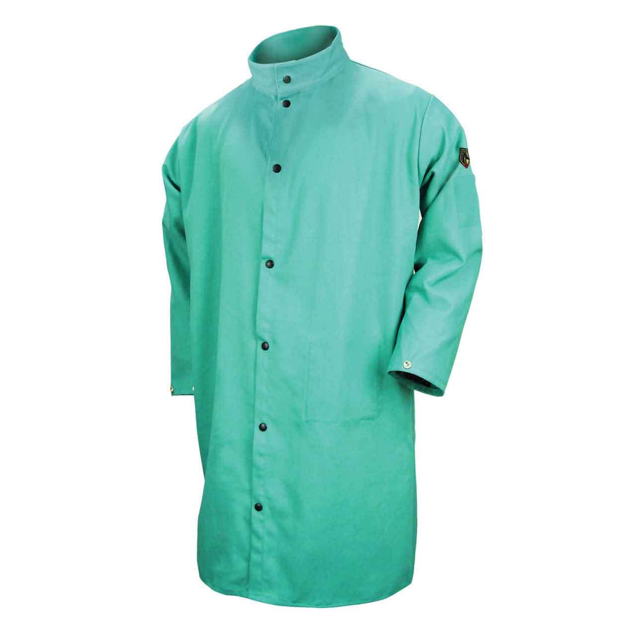 Black Stallion F9-42C Flame Resistant Cotton Shop Coat Green Medium