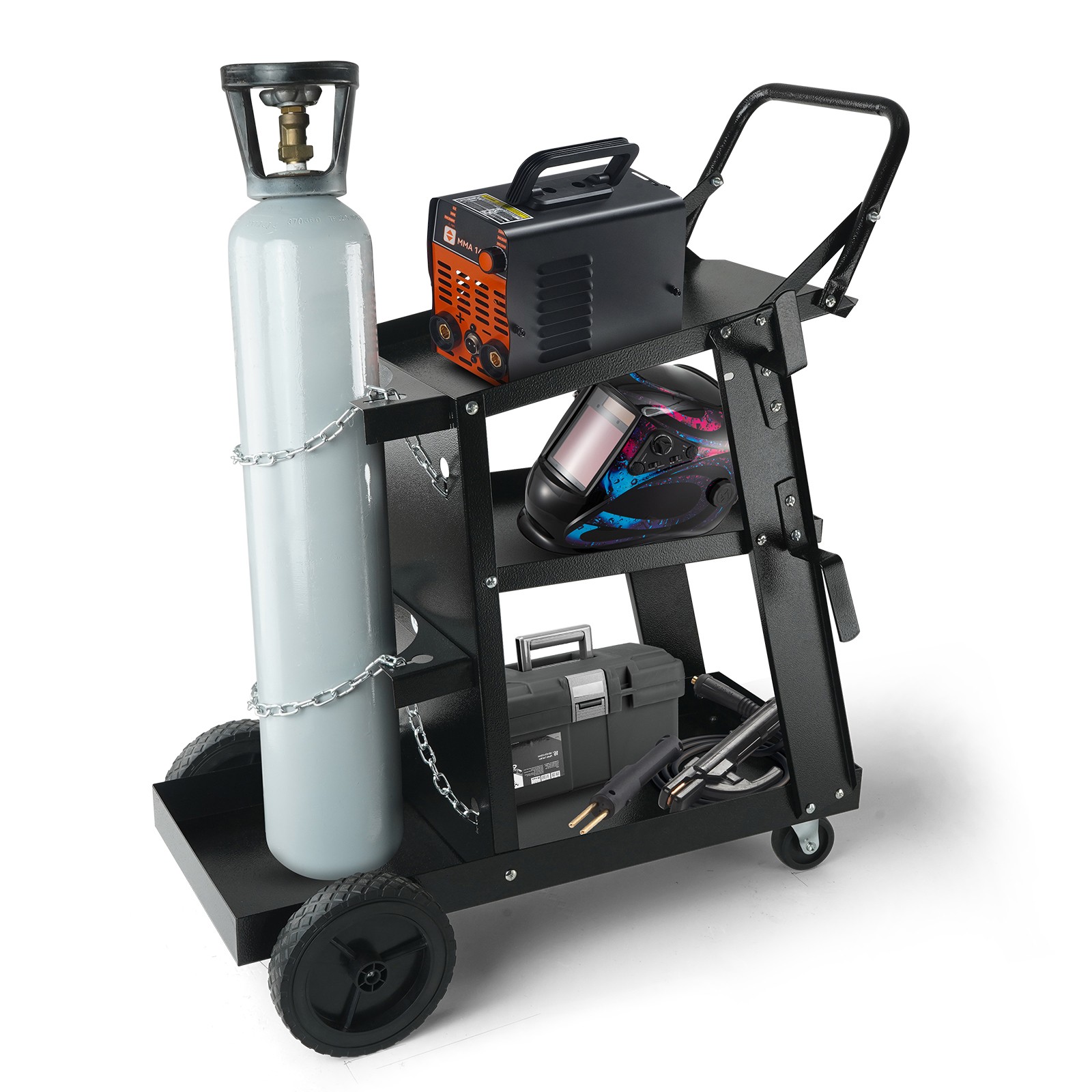 Uimoso Welding Cart 3-Tier 400 LBS Welder Welding Cart with 360° Swivel Wheels