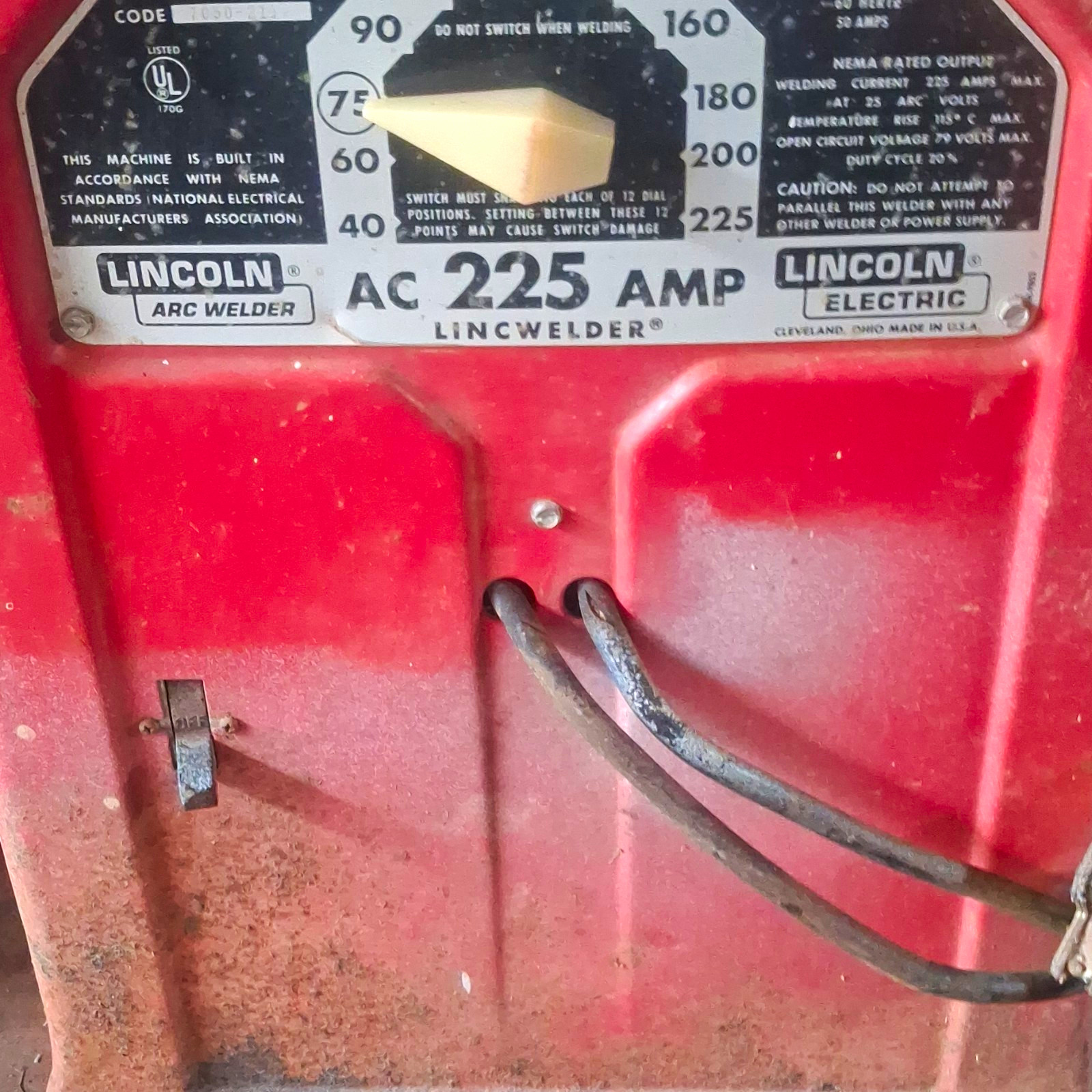 Lincoln Electric AC 225 Stick Arc Welder, AC Polarity, 225 Amp No Returns