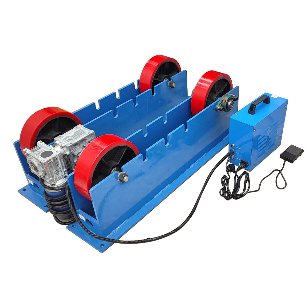110V 2200LB Tank Turning Welding Rolls Linkage Roller w/ Adjustable Roller Frame
