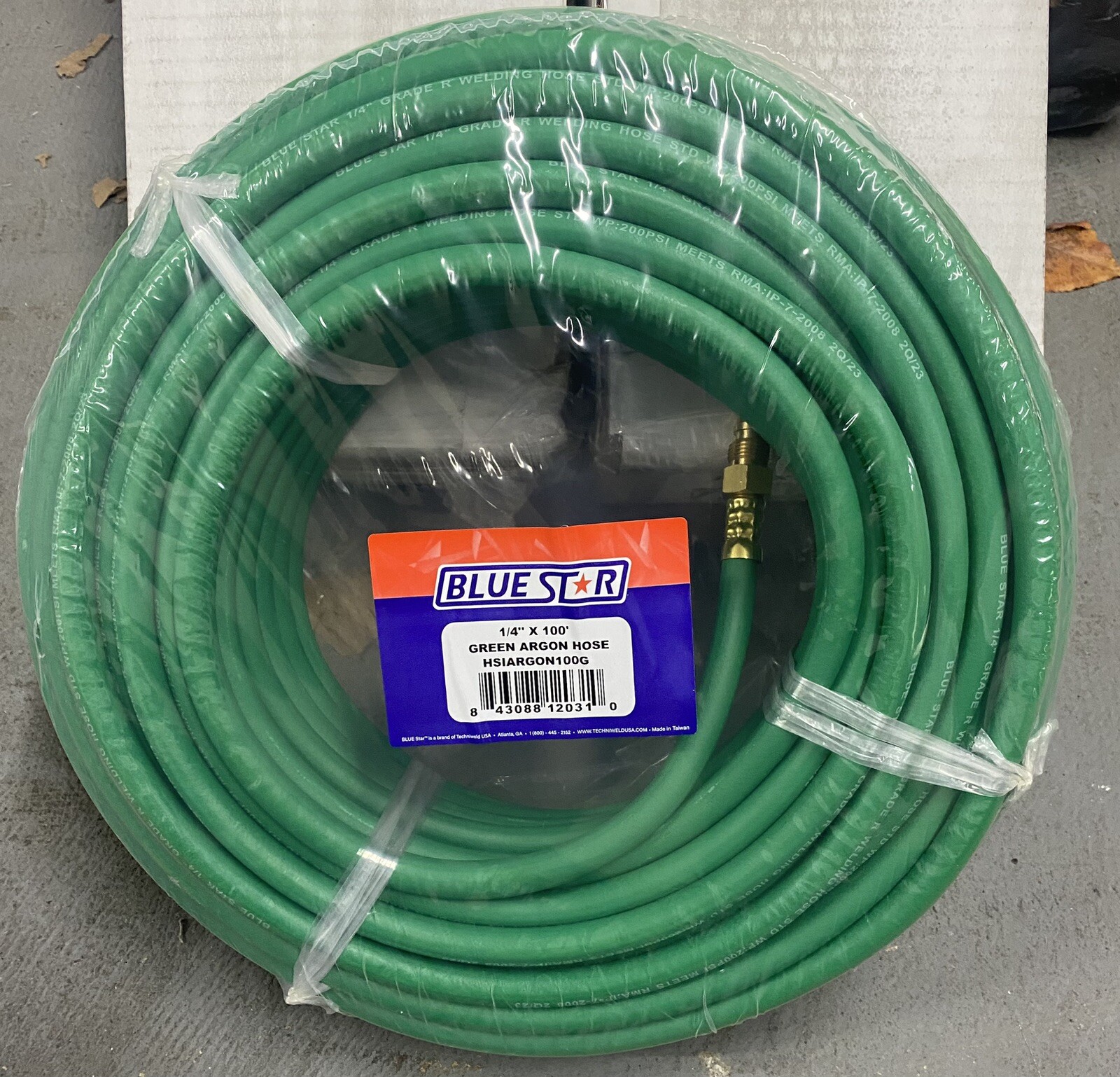 TECHNIWELD BLUESTAR GREEN ARGON 1/4” X 100 W/FITTINGS