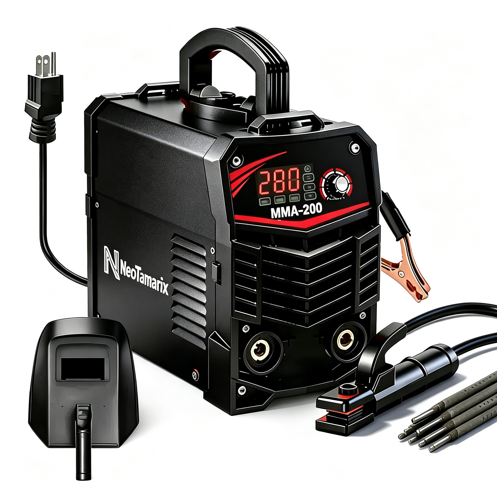 200A MMA200 ARC Welder 110V/220V Dual Voltage Portable Inverter Welding Kit IGBT
