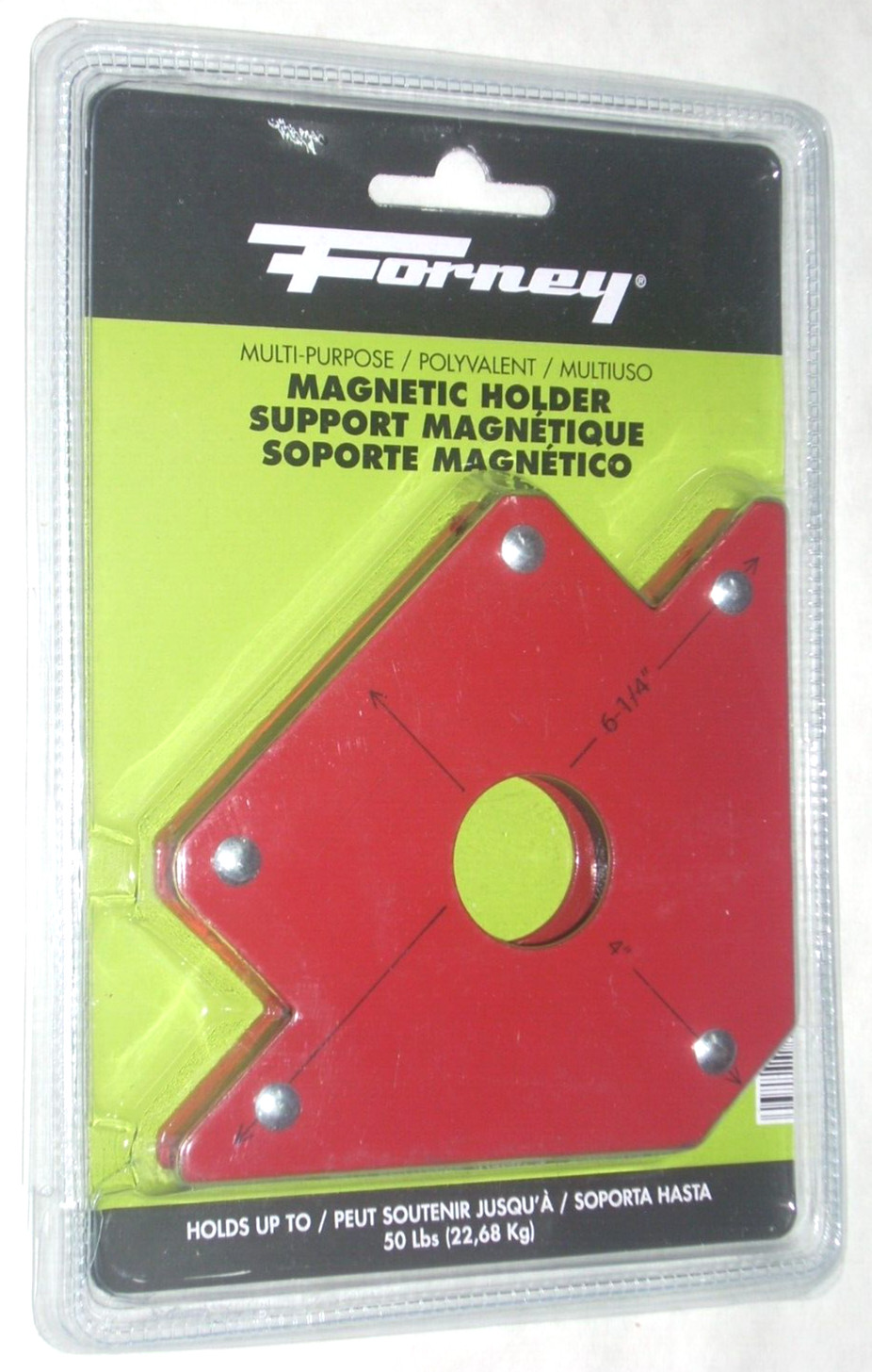 Forney 70717 Welding Arrow Magnet 50 lb Cap Red Jig Holder 6 1/4 W x 4 in L