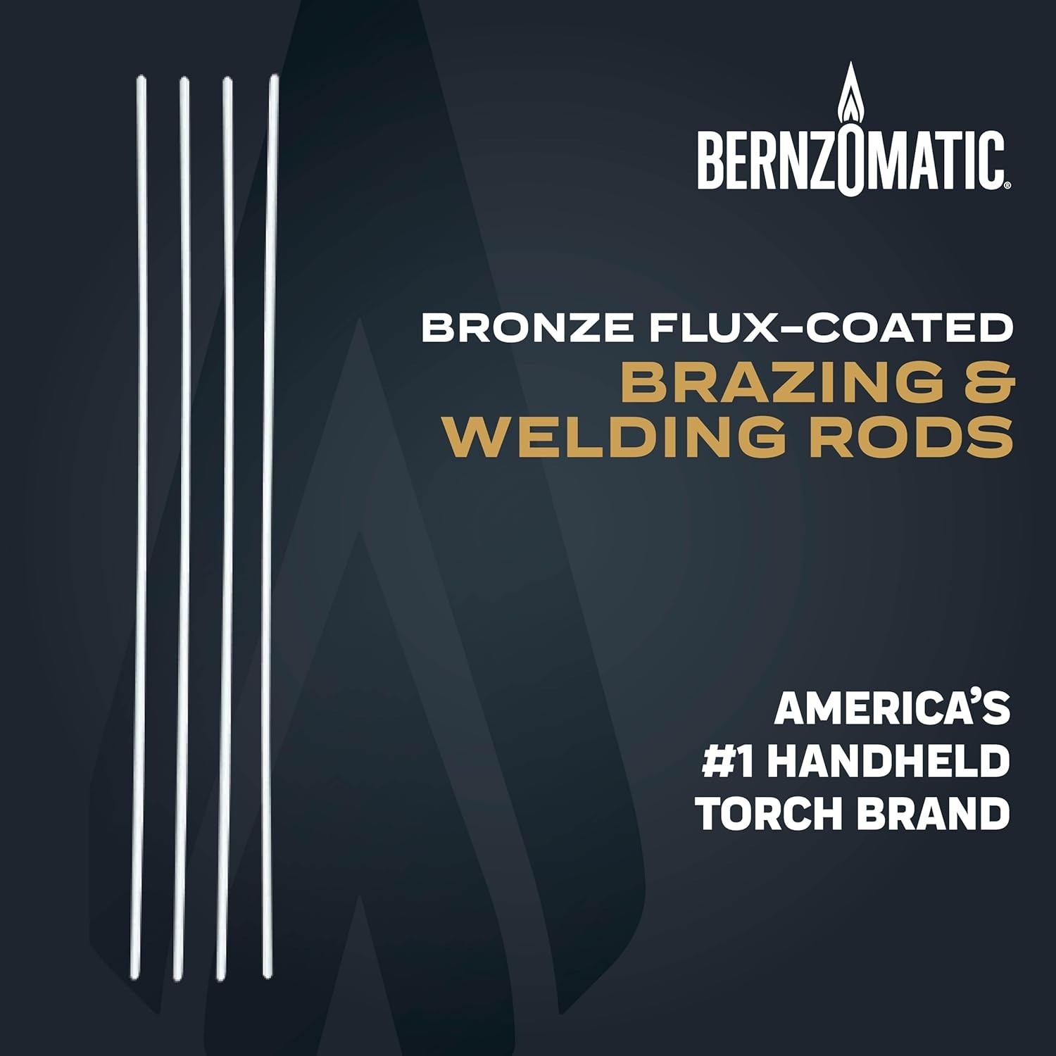High-Performance Bronze Flux-Coated Brazing Rods, 4 x 12 Inch for Metal Repairs