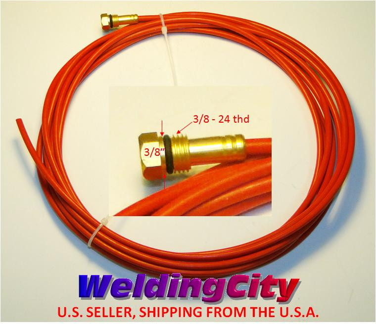 2-pk MIG Welding Gun Teflon Liner 194T-011 .030″-.035″ 15-ft for Miller Hobart