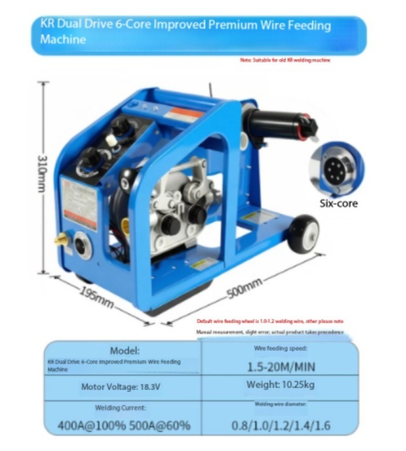 Dual-drive wire feeder for MIG welding; Complete MIG welding head set