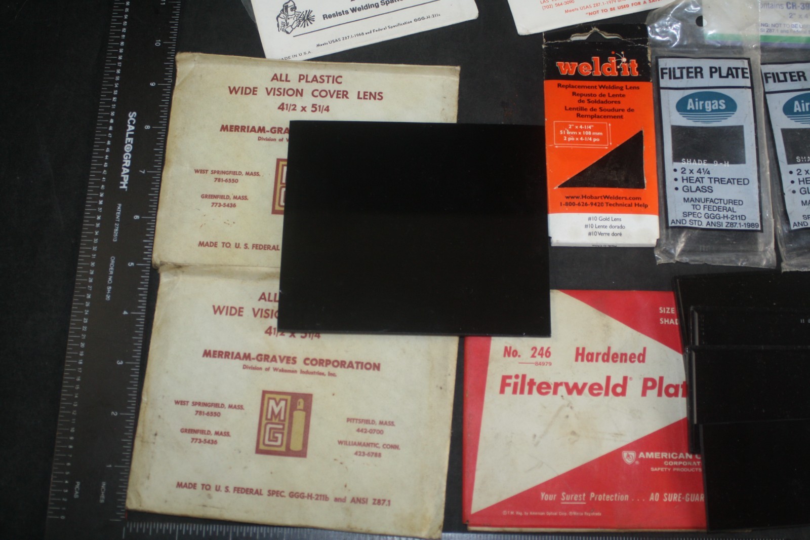 WELDERS PROTECTIVE COVER AND FILTER LENS LOT 2X4.25 COLLECTION 55PC FEW 4.5X5.25